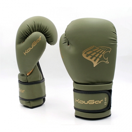 Перчатки боксерские KouGar KO900-10, 10oz, темно-зеленый оптом, фото 5