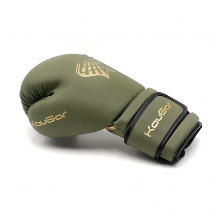 Перчатки боксерские KouGar KO900-10, 10oz, темно-зеленый оптом, фото 3
