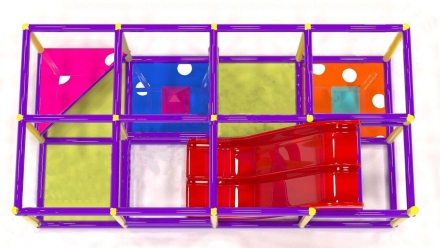 Детский игровой лабиринт «Классик 2» 11м² (4.65*2.35*2.5м) оптом, фото 2
