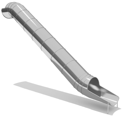 Горка из нержавеющей стали ГГТН-765.3000.005 для детской площадки оптом, фото 1