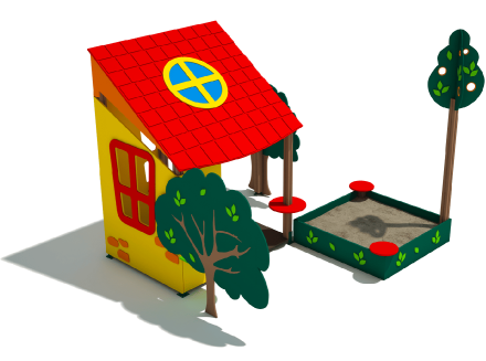 Песочный дворик Веранда тип 2 для детской площадки оптом, фото 1