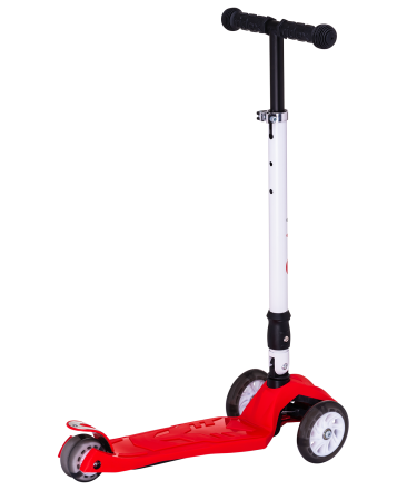 Самокат 3-колесный Smart 3D, 120/80 мм, красный оптом, фото 2