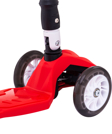Самокат 3-колесный Smart 3D, 120/80 мм, красный оптом, фото 5