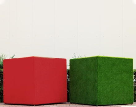 Топиари композиция геометрические фигуры Две пирамиды - газон Eco оптом, фото 3