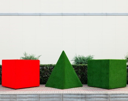 Топиари композиция геометрические фигуры Две пирамиды - газон Eco оптом, фото 4