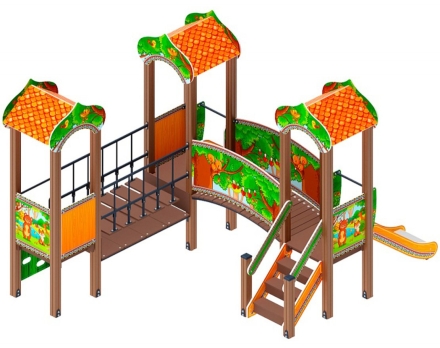 Детская игровая площадка Полянка ДИК 1.16.04-01 Н 750 оптом, фото 3