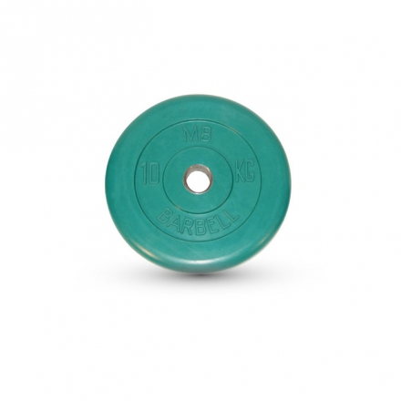 Диск обрезиненный Barbell d 31 мм цветной 10 кг оптом, фото 1