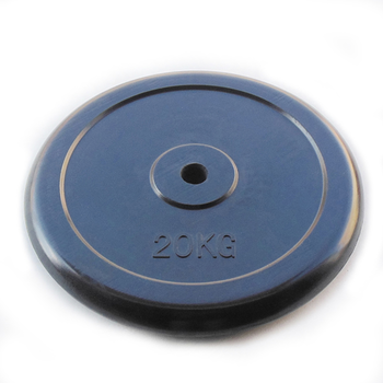 Диск JOHNS d26/d51 мм черный обрезиненный, 20кг оптом, фото 1