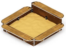 Песочница средняя (Коричневый) - ИО 5.01.15-02, фото 2 Песочница средняя (Коричневый) - ИО 5.01.15-02, фото 2