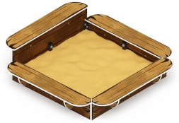 Песочница средняя (Коричневый) - ИО 5.01.15-02, фото 1 Песочница средняя (Коричневый) - ИО 5.01.15-02, фото 1