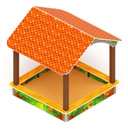 Песочный дворик с навесом Домик (Полянка) - ИО 6.01.02-03, фото 2 Песочный дворик с навесом Домик (Полянка) - ИО 6.01.02-03, фото 2