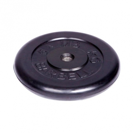 Диск обрезиненный Barbell d 31 мм чёрный 5 кг оптом, фото 1