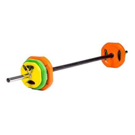 Штанга для аэробики PROFI-FIT PROGRESS, обрезиненные диски (1,25 кг; 2,5 кг; 5 кг) по 2шт оптом, фото 1