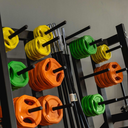 Штанга для аэробики PROFI-FIT PROGRESS, обрезиненные диски (1,25 кг; 2,5 кг; 5 кг) по 2шт оптом, фото 2