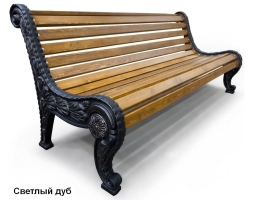 Скамейка чугунная Город, Сосна 3,0 м, фото 1
