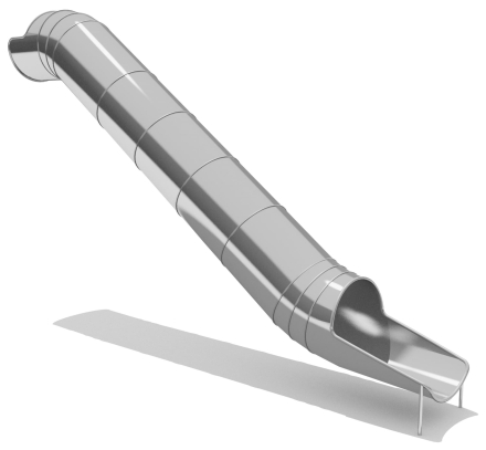 Горка из нержавеющей стали ГГТН-765.2500.004 для детской площадки оптом, фото 1