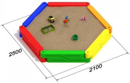 Песочница Пентагон для детской игровой площадки оптом, фото 2