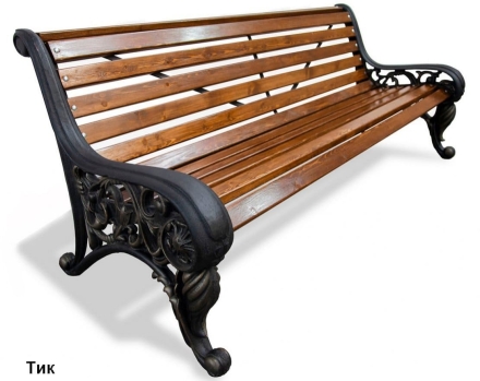 Скамейка парковая Москва, Лиственница 2,5 м оптом, фото 1