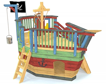 Игровой комплекс TORUDA WOOD Пиратский корабль 4 оптом, фото 1