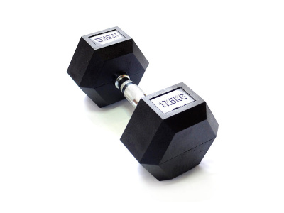 Гантель гексагональная обрезиненная 17,5 кг оптом, фото 1