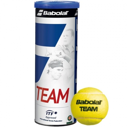 Мяч теннисный BABOLAT Team 3B, уп. 3 шт., желтый оптом, фото 1