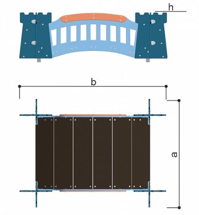 Детский лаз Мостик Romana 115.71.00 для детской площадки оптом, фото 5