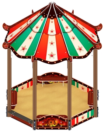 Песочный дворик Пагода Карнавал (Шапито) - ИО 6.01.02-20 оптом, фото 1