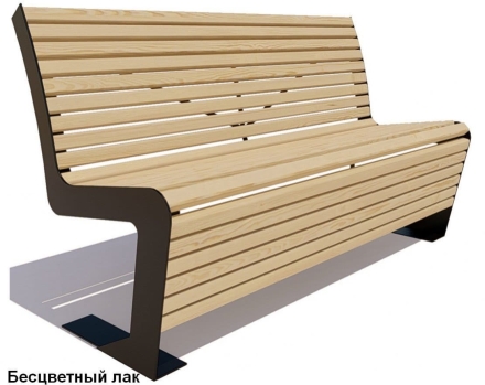 Скамейка парковая Пушкино, Лиственница 1,5 м оптом, фото 2