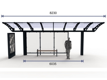Остановочный павильон &quot;Прайм-8&quot; оптом, фото 2