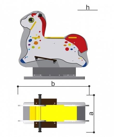 Качалка Romana 108.34.00 для детской площадки оптом, фото 2