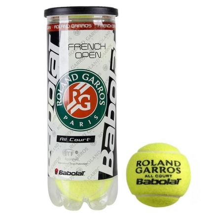 Мяч теннисный BABOLAT French Open All Court, уп. 3 шт., желтый оптом, фото 1