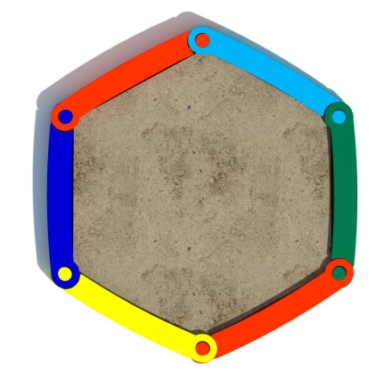 Игровая песочница Пентагон для детской площадки оптом, фото 2