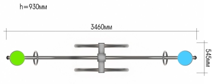 Качели-балансир ЛД041202 для детской площадки оптом, фото 2