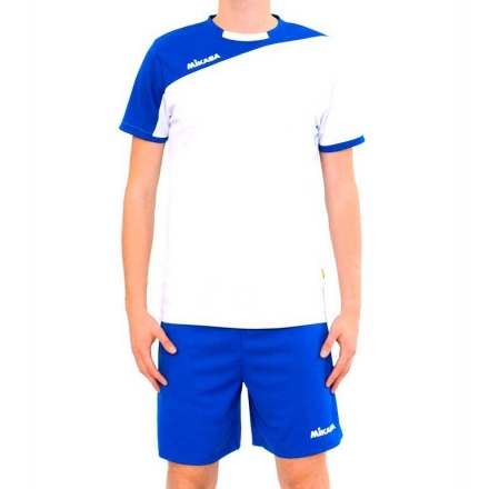 Форма волейб. муж. &quot;MIKASA&quot;, арт. MT351-018-XL, р.XL, 100% полиэстер, бело-синий оптом, фото 1