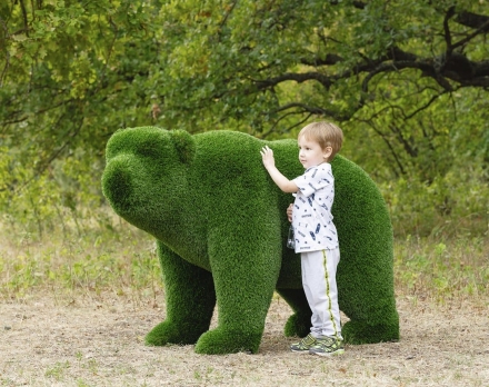 Топиари медведь Муни младший - газон Deluxe оптом, фото 4