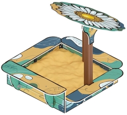 Песочница с навесом Ромашка (Пастель) - ИО 5.01.16-01, фото 2 Песочница с навесом Ромашка (Пастель) - ИО 5.01.16-01, фото 2