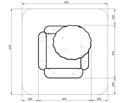 Песочница с навесом Ромашка (Пастель) - ИО 5.01.16-01 оптом, фото 6