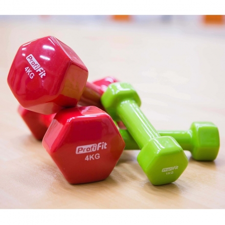 Гантель в виниловой оболочке PROFI-FIT 4 кг оптом, фото 1