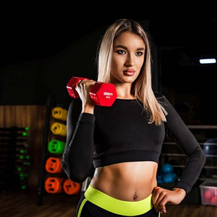 Гантель в виниловой оболочке PROFI-FIT 4 кг оптом, фото 5
