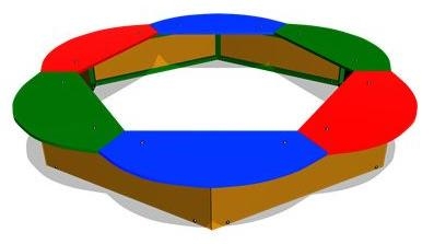 Детская песочница Ромашка СКИ 050 для игровой площадки оптом, фото 1