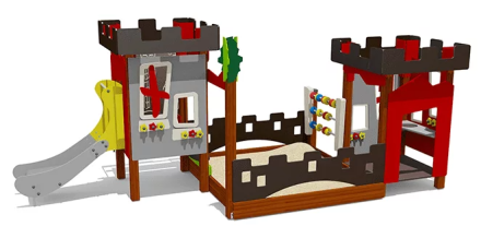 Песочный дворик Крепость ВСТ 5133 с горкой для детской площадки оптом, фото 2