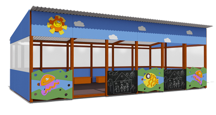 Теневой навес серия Тропикана ВСТ 1515/3 40 м2 для улицы оптом, фото 1