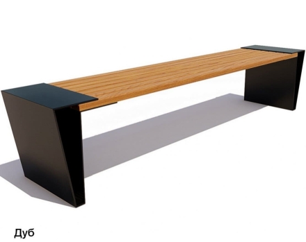 Скамейка уличная Мегаполис, Лиственница 2 м оптом, фото 3