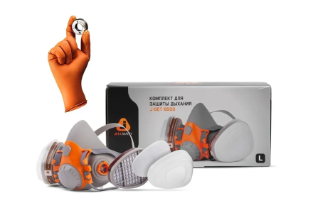 Комплект для защиты дыхания Jeta Safety, полумаска фильтрующая из силикона, J-SET6500-M оптом, фото 1