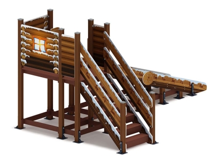 Горка Зима (коричневый) (под анкера) - ИО 49.01.01-13.И1 - Н=1500 оптом, фото 2