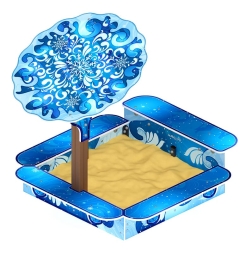 Песочница с навесом Ромашка (Снежная королева) - ИО 5.01.16-02, фото 1 Песочница с навесом Ромашка (Снежная королева) - ИО 5.01.16-02, фото 1