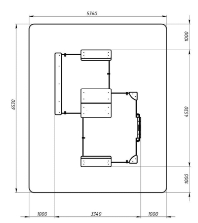 Песочный дворик двойной большой с навесом Домик (Ракушки) - ИО 6.01.03-01 оптом, фото 6