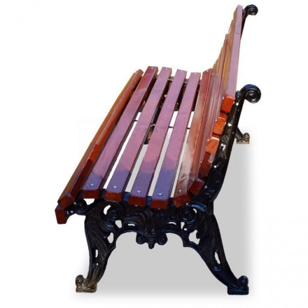 Скамейка чугунная Лирика 3,0 м (3 опоры) оптом, фото 3