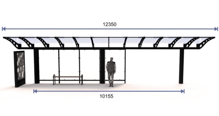 Остановочный павильон &quot;Прайм-12&quot; оптом, фото 2