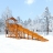 Зимняя деревянная горка &quot;Snow Fox 10 м ДОМИК&quot; оптом
